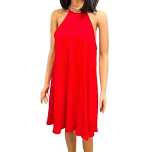 Red a-line semi formal dress w/ gold chain collar by Glam Doll size 2X NWT